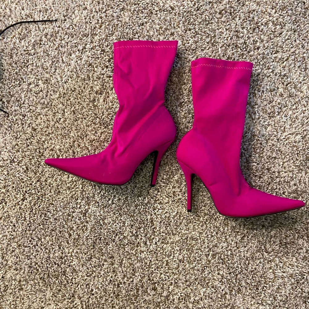 Hot pink boots from dollskill